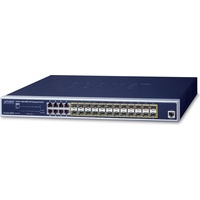 Planet L2+/L4 24-Port 100/1000X SFP 8 Shared TP Managed Switches Static Routing IPv4/IPv6 W/ 48V Redunda... (24 Ports), Netzwerk Switch, Schwarz