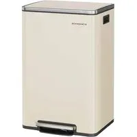 Songmics Mülleimer 50 l Cremefarben