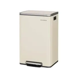 Songmics Mülleimer 50 l Cremefarben