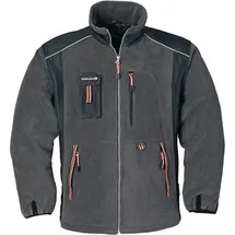 Terratrend Fleecejacke Gr.XXL dunkelgrau/schwarz/orange