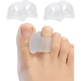 Zehenspreizer für alle Groß Zehen Gel Zehenstrecker Hallux Valgus Korrektur Silikon Zehenkappen 4er Pack