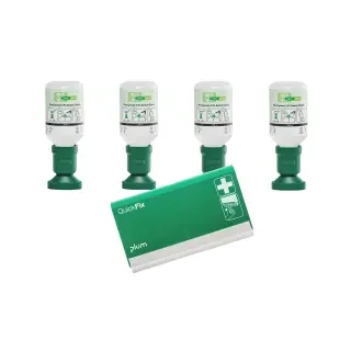 Plum Augenspülung, sterile, NaCl, Set, inkl. Pflasterspender, 4 x 200ml