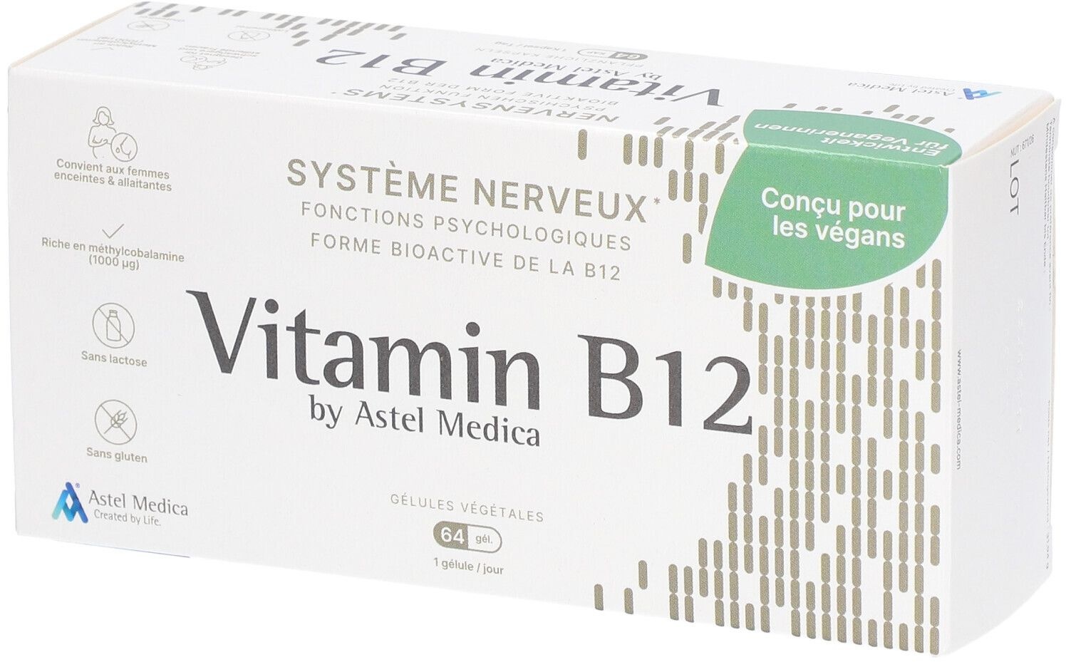 SYSTEME NERVEUX Vitamine B12 64 pc(s) capsule(s)