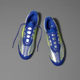 Adidas F50 League FG/MG Fußballschuhe Silver Metallic/Solar Yellow/Lucid Blue