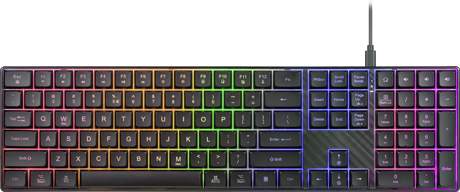 PERIBOARD-329 - Kabelgebundene Tastatur mit Hintergrundbeleuchtung