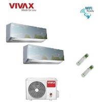 VIVAX Multisplit R Design SILVER MIRROR 2 x 3,5 KW Klimagerät Klimaanlage A++