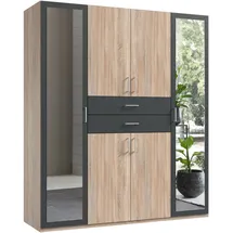 WIMEX Drehtürenschrank Diver 180 x 207 x 58 cm Beige/Grau