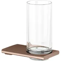 Keuco Edition 400 Glashalter 11550299000 mit Echtkristallglas, rotgold gebürstet