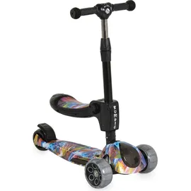 Byox Kinderroller Rumble Sitz, Musik, Lichter, höhenverstellbar, PU-Leuchträder bunt