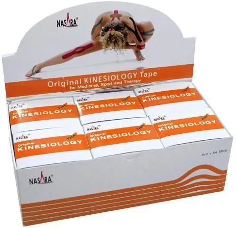 Nasara Kinesiologie Tape orange Box Verband 30 m