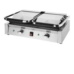 Gastronoble Buffalo Bistro Doppelkontakt-Grill | 2,9 kW | Flache & gerippte obere Platten