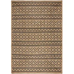 Kadima Design Nachhaltiger Jute-Teppich `Neath Scott` mit geometrischem Muster. 120x170 cm