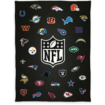 Herding NFL Wellsoft-Decke Größe 150x200 cm, Weiche Kuscheldecke, Polyester