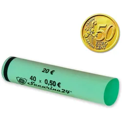 Münzhülsen 50 Cent  - Securina24® (50 Cent - 300 Stück)