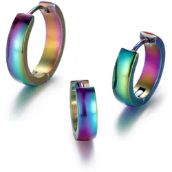 Creolen-Set FIRETTI "Multipack Schmuck Geschenk Ohrschmuck Creolenset Regenbogen", bunt (mehrfarbig), Ohrringe, Damen, Edelstahl