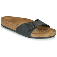 BIRKENSTOCK Classic Madrid Birko-Flor, Damen Pantoletten, Gr.-46 EU,Schwarz (Schwarz) - 46 EU