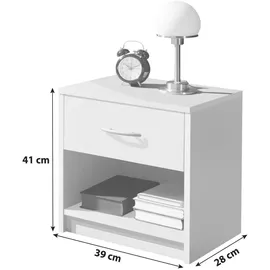 Die Möbelfundgrube Nachtkommode - holzfarben , Maße cm B: 39 H: 41 T: 28.0