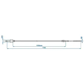 PRO PLUS Bremsseil für Anhänger 1530/1740 mm mit Glocke Ø26 mm