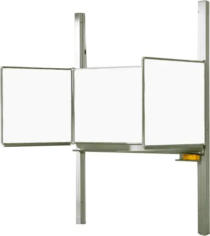 Whiteboard Schultafel Pylonentafel aus Premium Stahlemaille, Serie PYKL EW, weiß