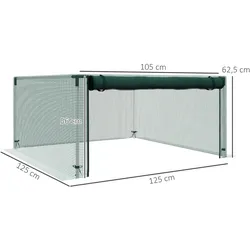 Outsunny -Gartennetz - 125cm x 125cm x 62,5cm - grün