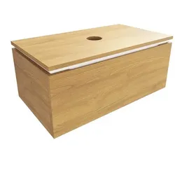Badezimmerschrank mit Deckel SAT Feel 80x30x46 cm Eiche honig matt SATFEEL80DMD