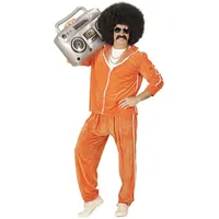W WIDMANN MILANO Party Fashion - Kostüm Trainingsanzug, Jacke und Hose, 80er Jahre Outfit, Jogginganzug, Bad Taste Outfit, Faschingskostüme