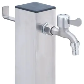 vidaXL Wassersäule 40 cm Edelstahl silber