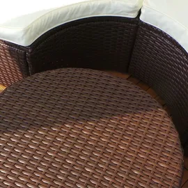 Swing&Harmonie Sonneninsel Rattan Lounge grau