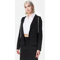 PM SELECTED Damen Kurzblazer Sportliches Sakko Business Hoodie Blazer mit Kapuze - Reverskragen & Zugband PM21