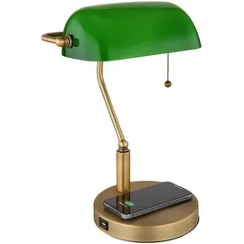 GLOBO Bankerlampe Grün