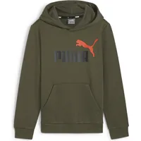 Puma Puma, Kinder Sweatshirt ESS+ 2 Col Big Logo Hoodi, Dark Olive, 164