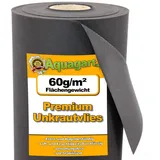 Aquagart 72m2 Gartenvlies Unkrautvlies Mulchvlies Vlies 60g 1,6m breit