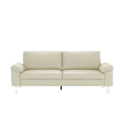 Einzelsofa aus Echtleder ¦ beige ¦ Maße (cm): B: 228 H: 86 T: 97