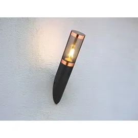 meine wunschleuchte Moderne LED Außenwandleuchte (H 41cm) 41cm schwarz