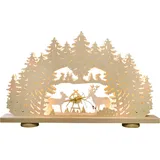 weigla günter gläser leuchtenherstellung weigla LED Schwibbogen/Lichterbogen"Futterkrippe" mit echtem Heu 10 flammig Erzgebirge garantiert