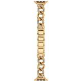 Michael Kors Damenarmband kompatibel mit Apple Watch, 38/40/41 und 42/44/45/49 goldfarbenes Edelstahlarmband, MKS8059E