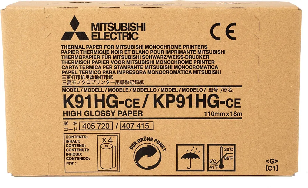 Mitsubishi Rolle (11cm x 18 m) 4 Rolle(n) Thermopapier