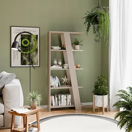 Forte Standregal 4 Ablageböden 72 x 29,6 x 161 grau
