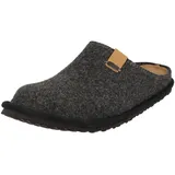 SUPERSOFT Herren Komfort Clogs 511-152 weiche Filz Pantoffeln Hausschuh Leder-Innensohle grau 47 EU