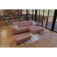 Ecksofa SIT & MORE "Bolero L-Form", rosa (altrosa), B:290cm H:88cm T:178cm, 95%Polyester 5%Polyamid, Sofas