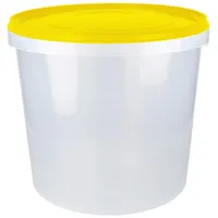 FixedByU | Eimer mit Deckel 10 l gelb/transparent, (pp)