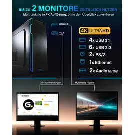 Greed Multimedia V2 Desktop-PC Intel Core i7 10700F 4,8 GHz 16 GB RAM 512 GB SSD Win 11 Pro