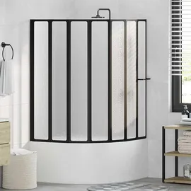 vidaXL Duschwand Sonstiges Schwarz 168 x 140 cm Aluminium