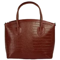 Cluty Henkeltasche, echt Leder, Made in Italy, rot