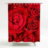 Sanilo Duschvorhang Rosen 180 x 200 cm rot