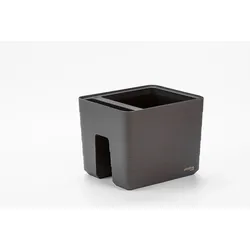Plastia Blumenkasten Berberis Geländertopf Wasserspeicher Grau