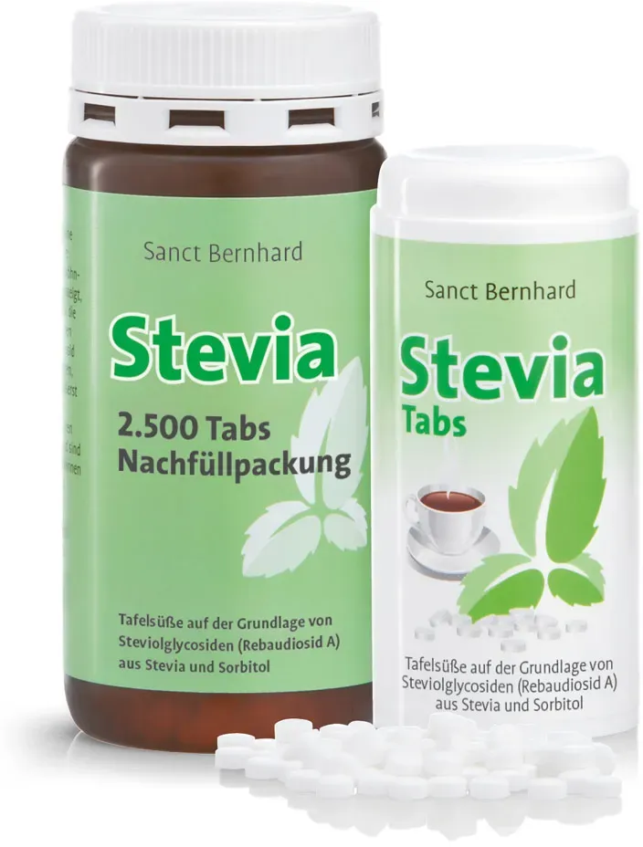 Compresse Stevia - ricarica da 2.500 + 600 compresse - 213 g