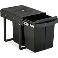 Relaxdays Einbaumülleimer 12 l Schwarz