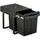 Relaxdays Einbaumülleimer 12 l Schwarz