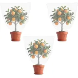 Marsred 3 Stück Kulturschutznetz mit Reißverschluss, 100x80 cm Insektennetz, Vogelschutznetz,Schmetterlingsnetzfür Pflanzen,Sträucher, Gemüse, Bäume, Beeren, Garten, Gewächshaus